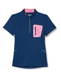 CMP - Camiseta ciclista elástica para mujer, Azul-malva, XS