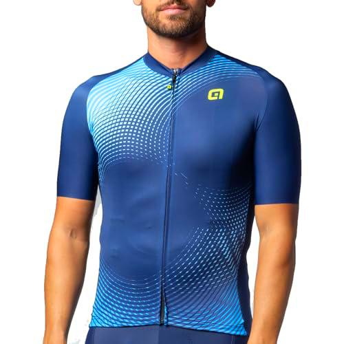 ALE' Pragma Optical Maillot de Ciclismo, Azul, M para Hombre