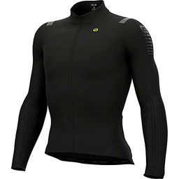 ALE' R-ev1 Warm Race Manga Larga Jerseys, Negro, S para Hombre
