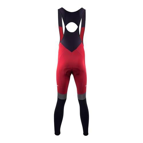 NALINI 03220601100C001.10 New Warm Reflex Bib Tight Hombre Tights Rot Wine Red/Black M