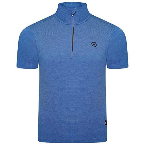 Dare2B Pedal It out Jrsy Camiseta Ligera de Jersey de Manga Corta con Media Cremallera con Tejido Q-WIC Plus y Ribete Reflectante Apto para Ciclismo y Senderismo