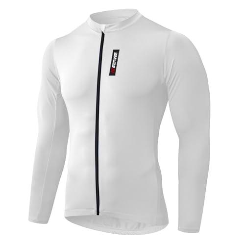 MEETWEE Maillot Ciclismo Hombre, Manga Larga/Corta Ropa de MTB Bicicleta Camisetas de Ciclismo Secado Rápido 3 Bolsillos Maillot Ciclismo Carretera