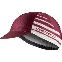 Castelli Classico Cap Gorra de Ciclismo, Deep Burdeos/Silver Moon