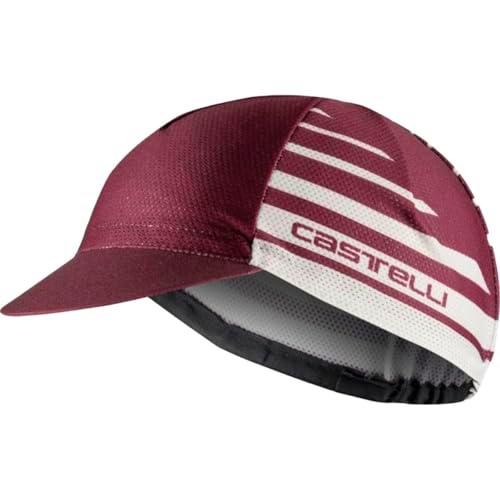 Castelli Classico Cap Gorra de Ciclismo, Deep Burdeos/Silver Moon