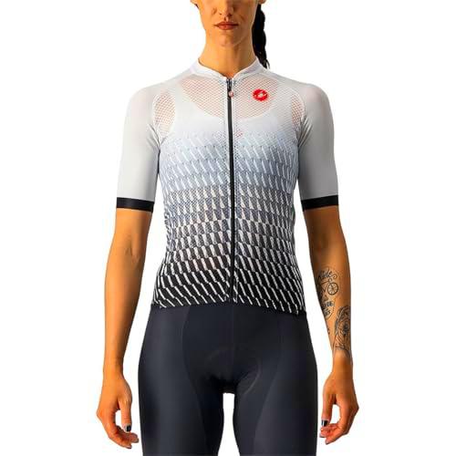 CASTELLI Camiseta Larga para Mujer, White/Silver Gray-Light Black, XL