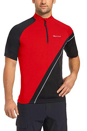Gonso Dan - Maillot Ciclista para Hombre Rojo Rojo Talla:XXXX-Large